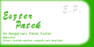 eszter patek business card